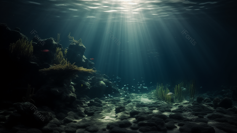 光线穿透海底生物岩石自然风景摄影,高清,摄影图,摄影图片,图片大全,摄影图免费下载